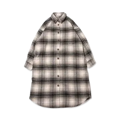 atmos pink Big Long Shirt "Check"