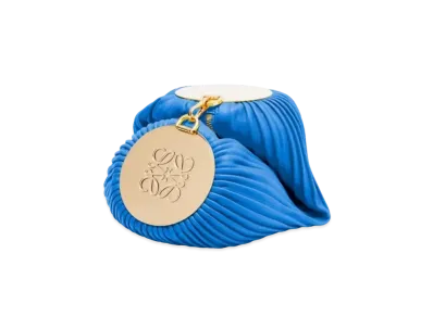 LOEWE Bracelet Pouch In Pleated Nappa "Royal Blue"