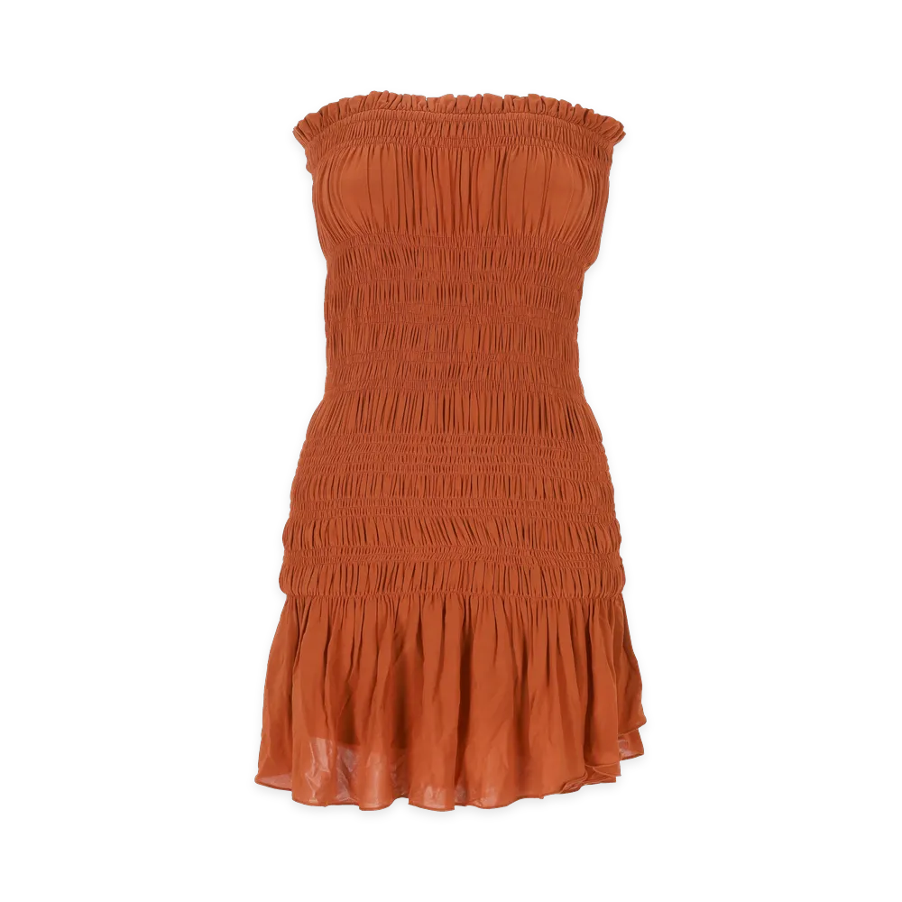 Saint Laurent Women's Dresses "Orange Brule"