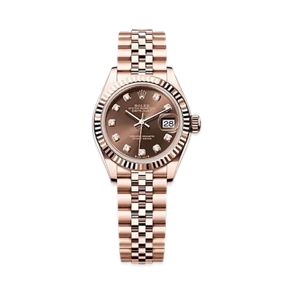 ROLEX Lady-Datejust 28mm Everose Gold 279175 "Chocolate"
