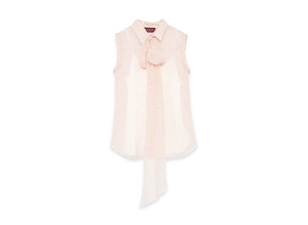 GUCCI Women's Printed Crepe Shirt "Floral"