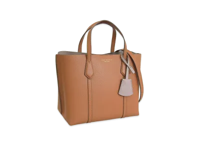 TORY BURCH Perry Triple-Compartment Small Tote "Light Umber"