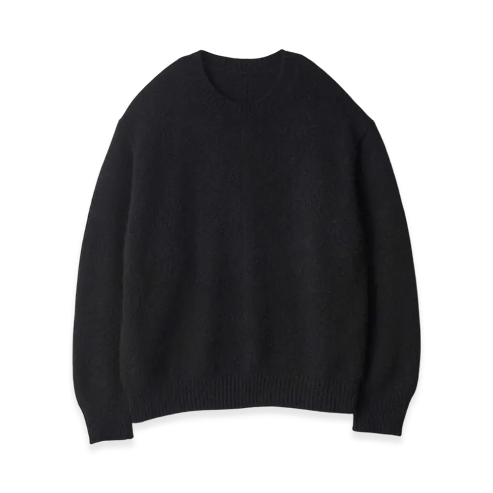 ssstein Cashmere/Sable Tweed Knit Crew Neck LS "Black"