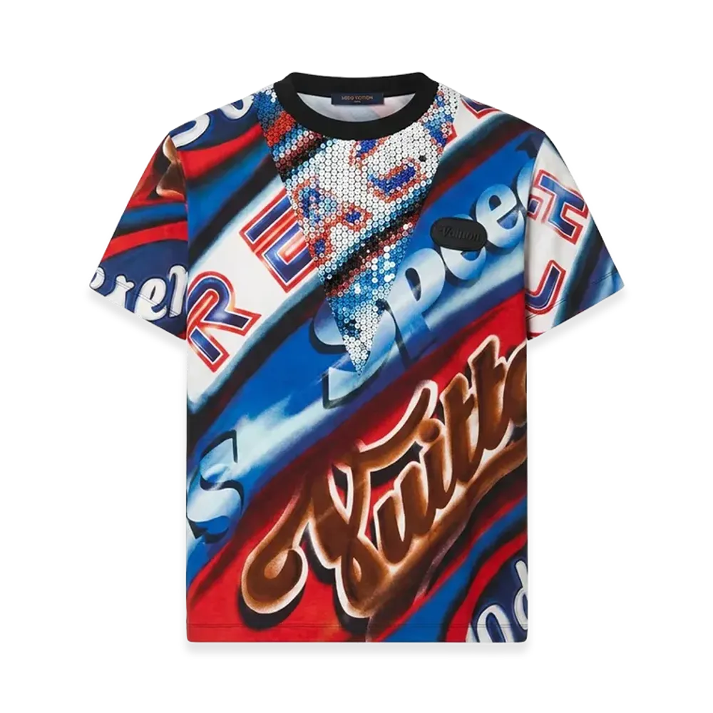 Louis Vuitton Graphic Print Statement T-Shirt "Red/Blue/Multi"