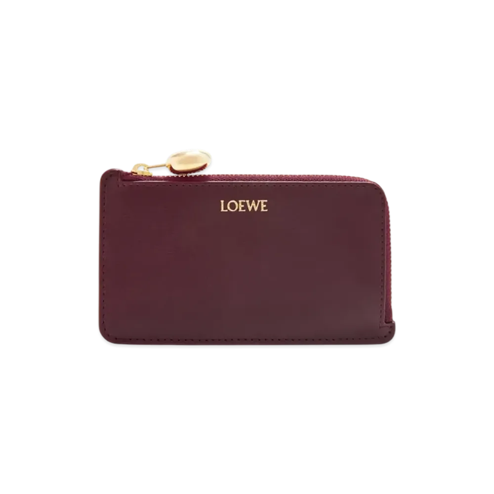 LOEWE Pebble Coin Card Holder "Burgundy"