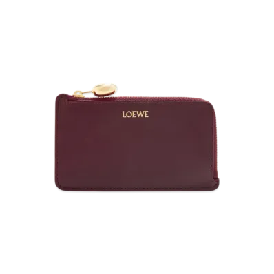 LOEWE Pebble Coin Card Holder "Burgundy"