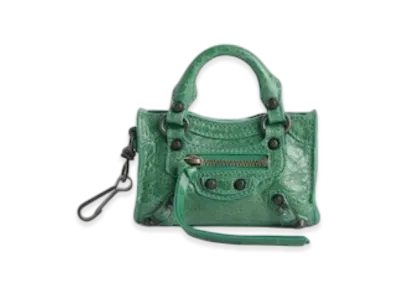 BALENCIAGA Le City Micro Bag Charm "Green"