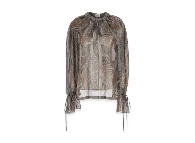 Saint Laurent Women's Silk Blouse "Multi"