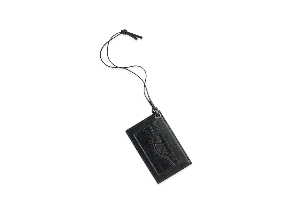 BALENCIAGA Le City Charm Card Case Mirror "Black"