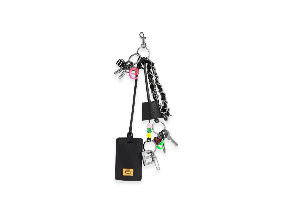 BALENCIAGA Keyring Rodeo Tag Full Charm "Black"