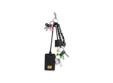 BALENCIAGA Keyring Rodeo Tag Full Charm "Black"
