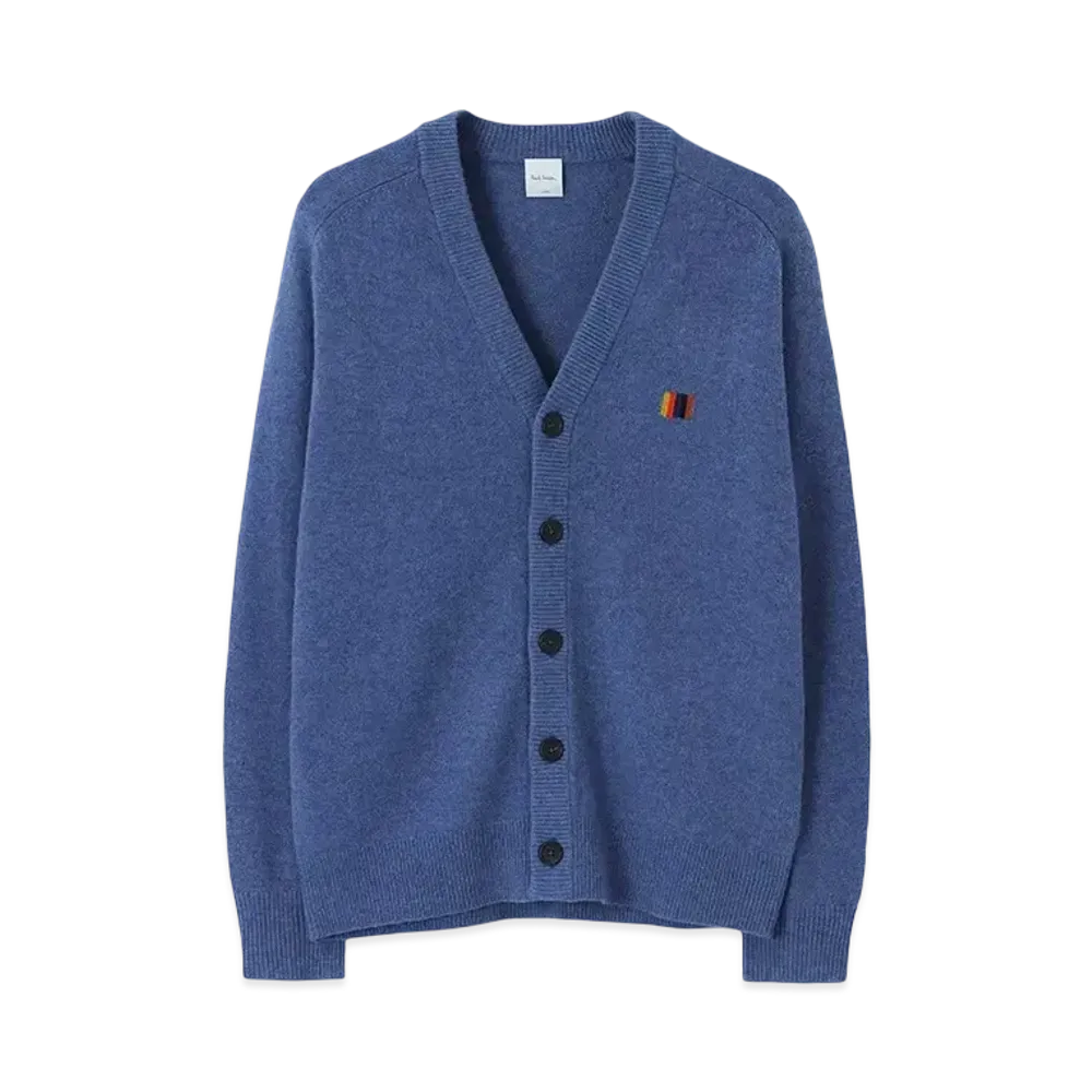 Paul Smith Artist Stripe Point Cardigan "IndigoBlue"
