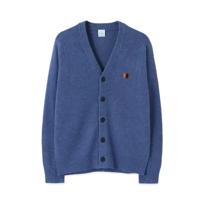 Paul Smith Artist Stripe Point Cardigan "IndigoBlue"