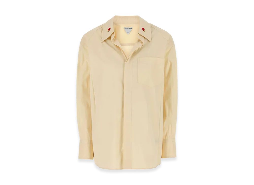 Bottega Veneta Women's Cream Cotton Blend Shirt "Yellow"