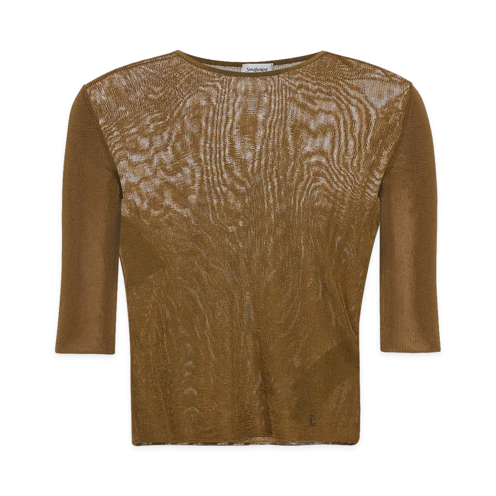 Saint Laurent Women's Top "Brown"