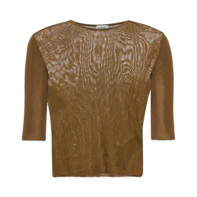 Saint Laurent Women's Top "Brown"