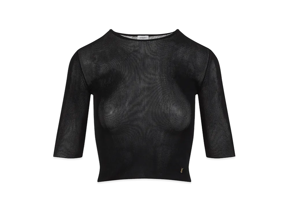 Saint Laurent Women's 'Cassandre' Top "Black"