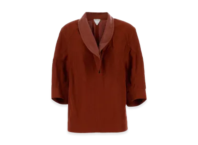 Bottega Veneta Women's Tiziano Red Viscose Blend Blouse "Red"