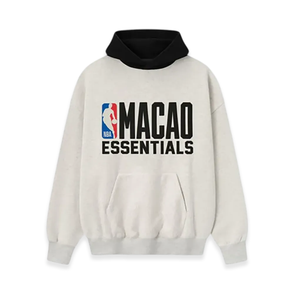 FEAR OF GOD ESSENTIALS NBA Macao Sport Hoodie "Light Heather/Black"