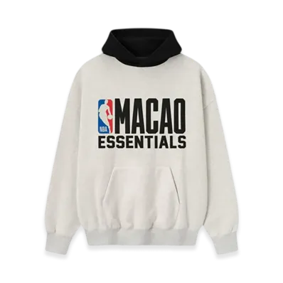 FEAR OF GOD ESSENTIALS NBA Macao Sport Hoodie "Light Heather/Black"