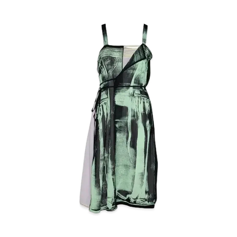 Maison Margiela Freeze Frame Silk Dress "Pistachio"