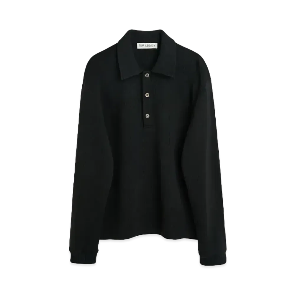 OUR LEGACY Ile Piquet Pseudo Knit "Black"