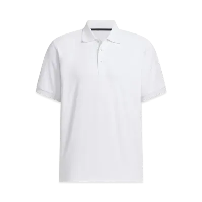 adidas Premium Regular Fit Pique Polo Shirt "White/Silver Metallic"