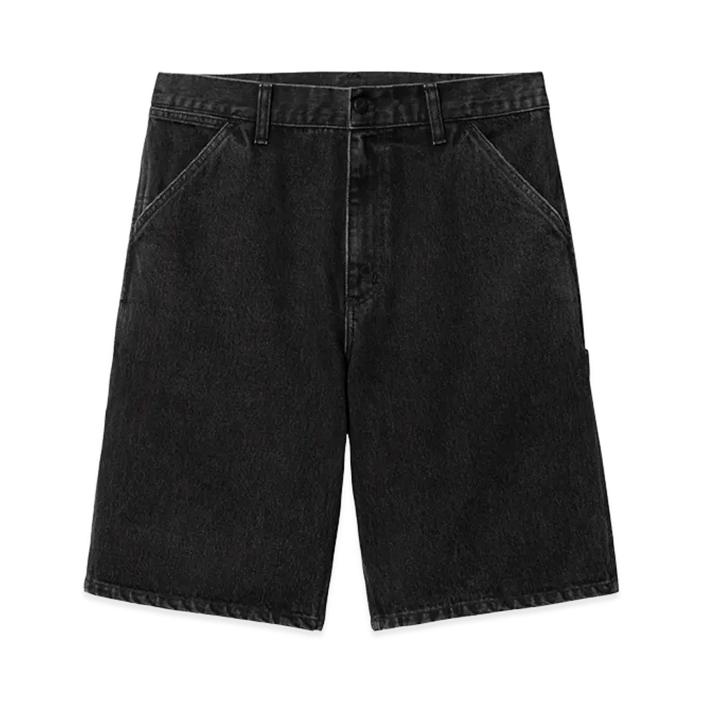 Carhartt WIP Single Knee Short "Black(Stone Washed)"