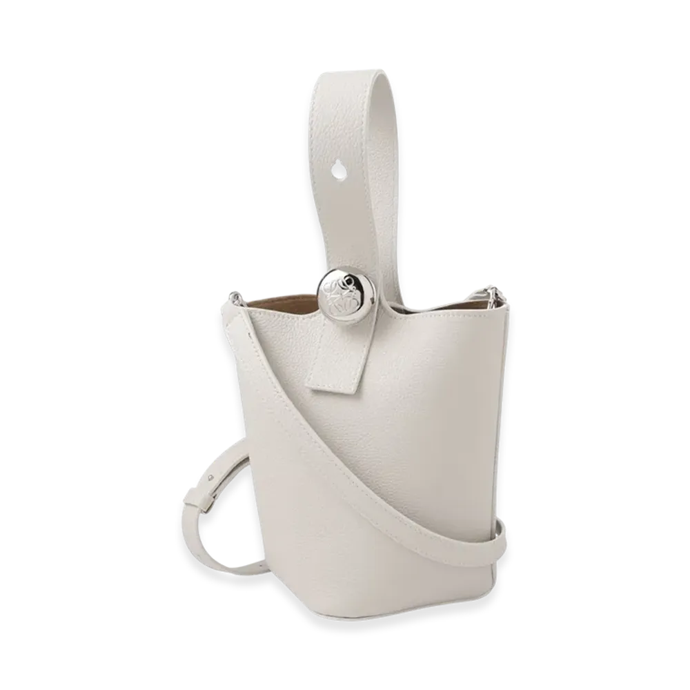 LOEWE Pebble Bucket Bag Mini "White"