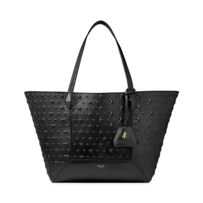 Jimmy Choo Diamond Tote/M Embossed Leather "Black"