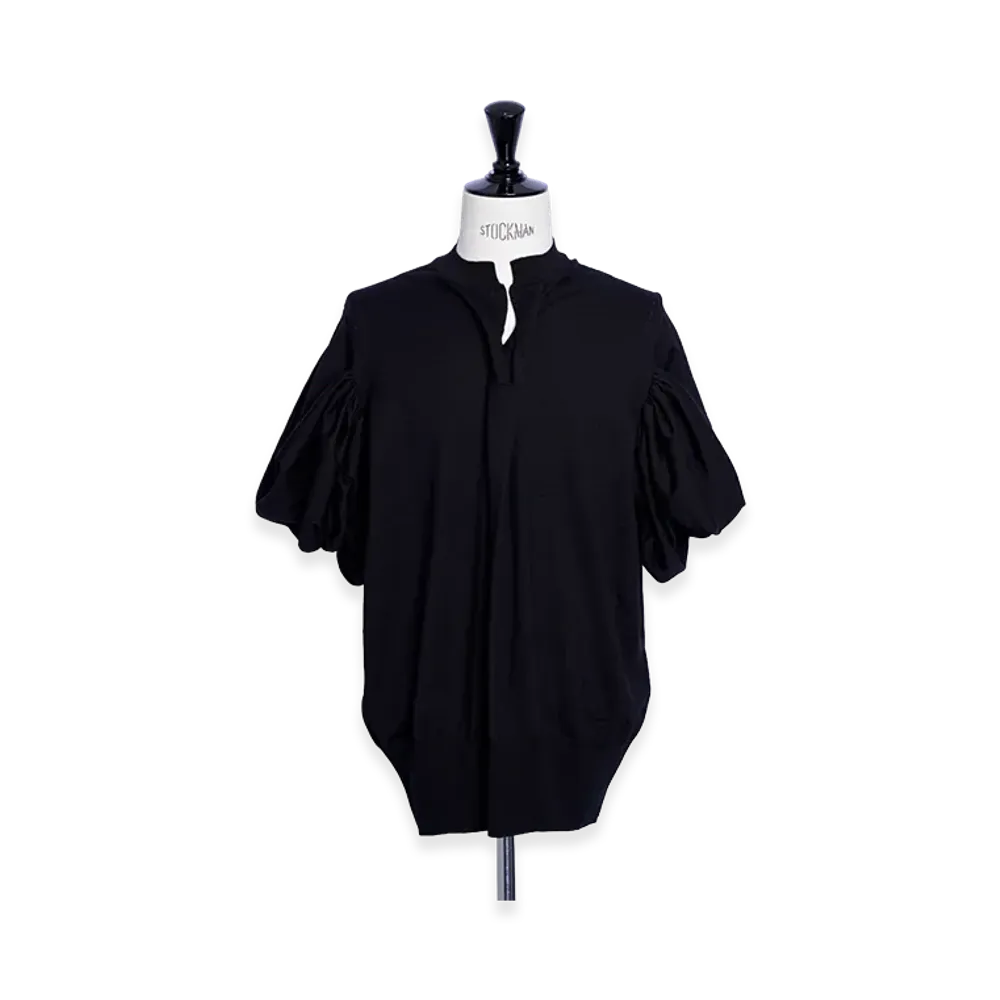 JUNYA WATANABE Women's Puff Sleeve Knit Tops "Black"