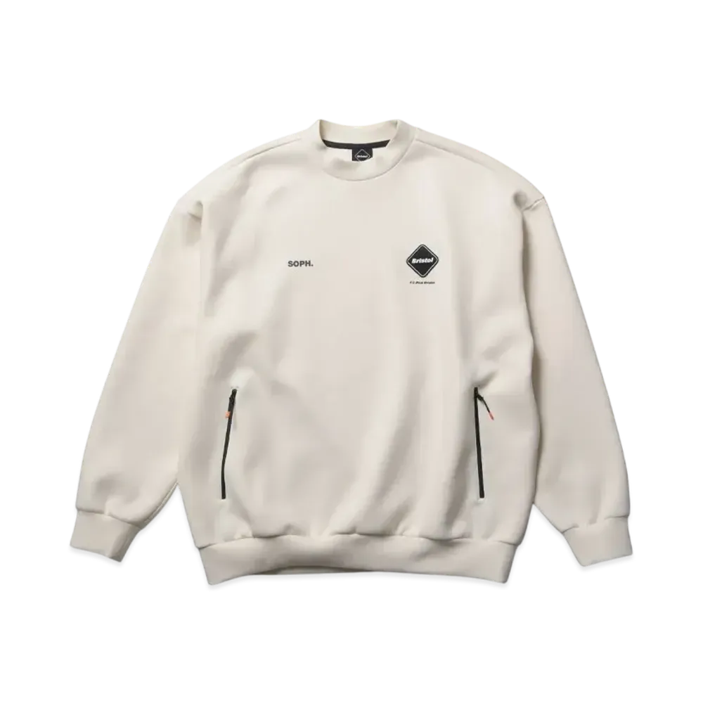 F.C.Real Bristol Tech Sweat Team Crew Neck Baggy Top "Off White"