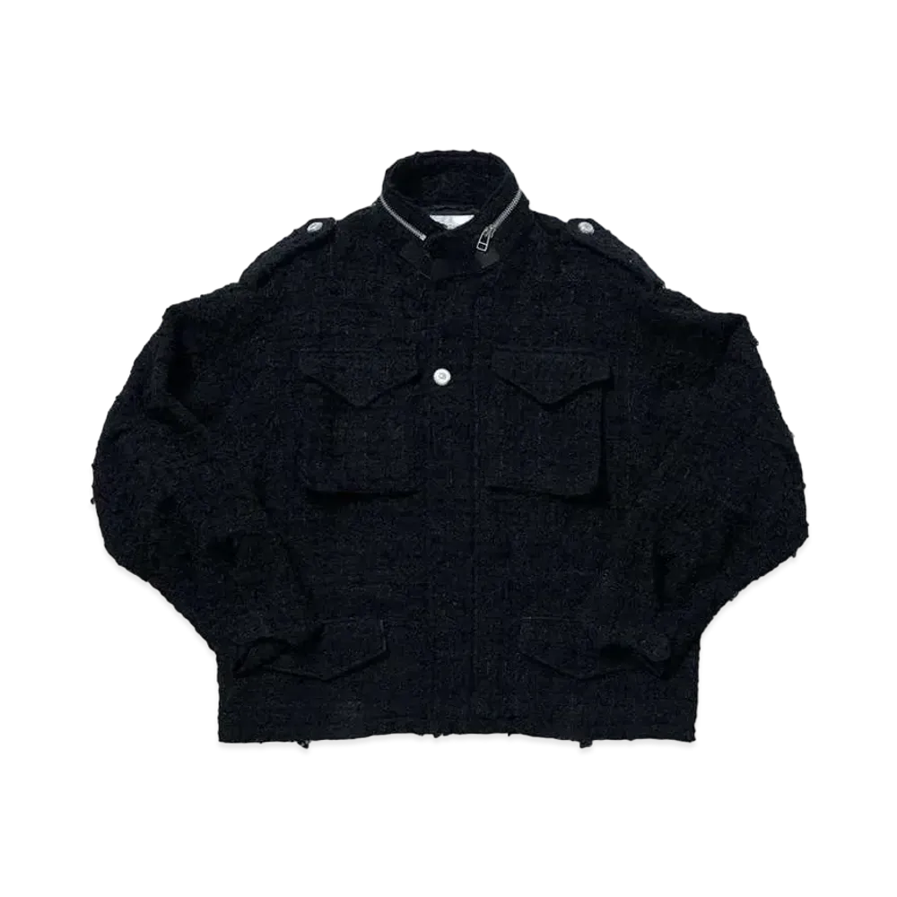 doublet Tweed Military Jacket "Black"