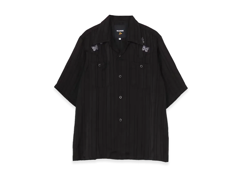 WILDSIDE YOHJI YAMAMOTO x NEEDLES S/S Cowboy One-up Shirt "Black"