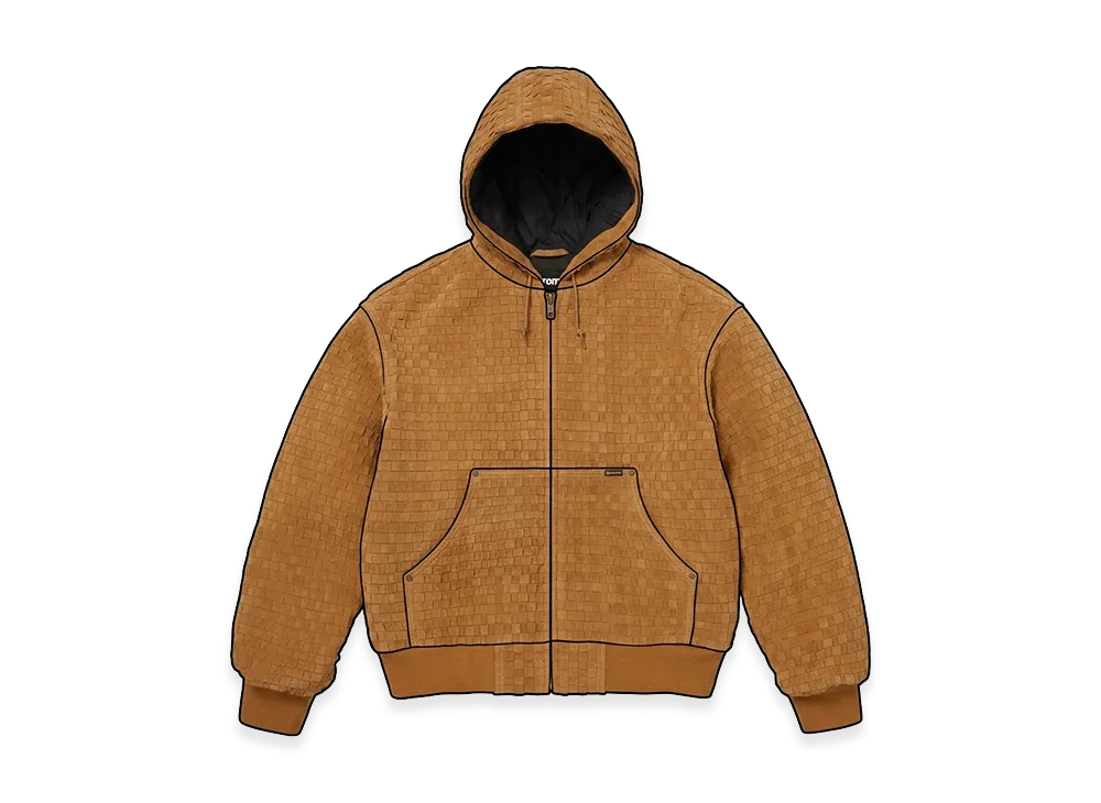 Supreme Woven Suede Hooded Work Jacket "Mustard"