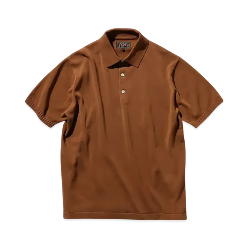BEAMS Knit Polo 12G "Brown"