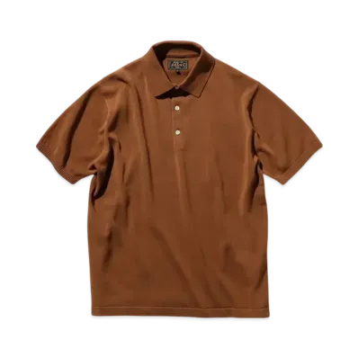 BEAMS Knit Polo 12G "Brown"