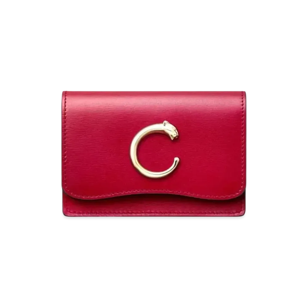 Cartier Panthere de Cartier Small Leather Goods, Card Holder "Cherry Red"