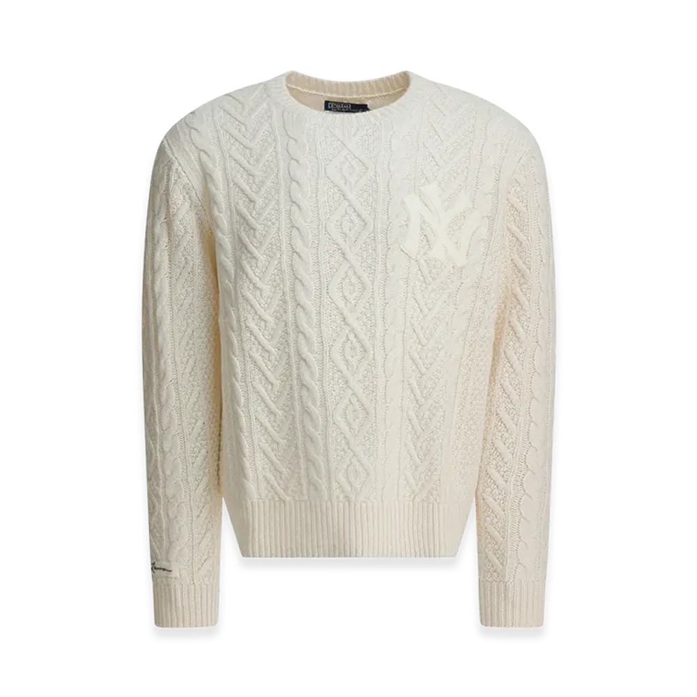 Polo Ralph Lauren "New York YankeesTM" Wool And Alpaca Crewneck Sweater "White"