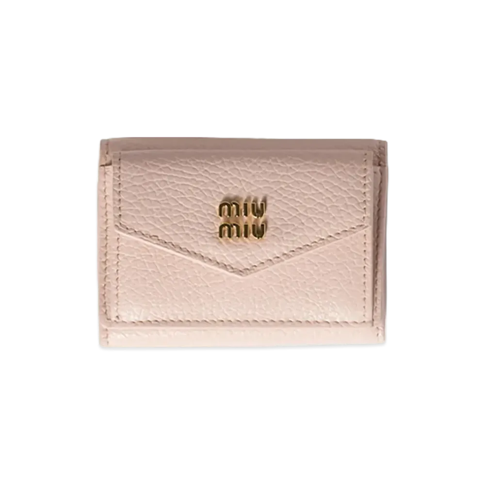 MIU MIU Vitello Daino Leather Wallet "Gem"