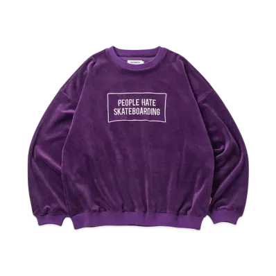TIGHTBOOTH People Hate Skate Velour L/S "Purple"