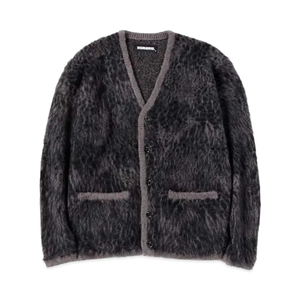NEIGHBORHOOD MOHAIR CARDIGAN / AN-KNIT . LS "Grey"