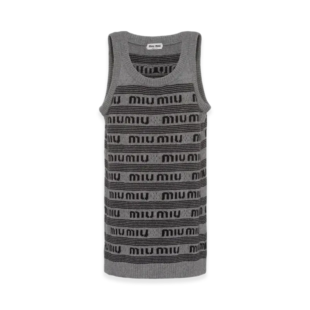 MIU MIU Women's Cashmere Dress "Grey/Black"