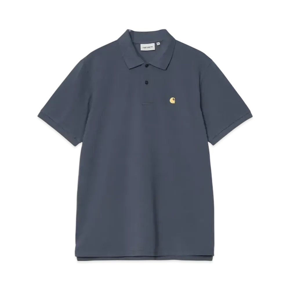 Carhartt WIP S/S Chase Pique Polo "Dusky Blue Gold"
