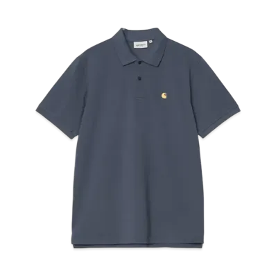 Carhartt WIP S/S Chase Pique Polo "Dusky Blue Gold"