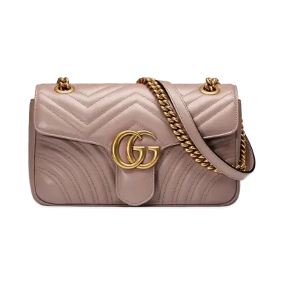 GUCCI GG Marmont Small Matelasse Shoulder Bag "Pink"