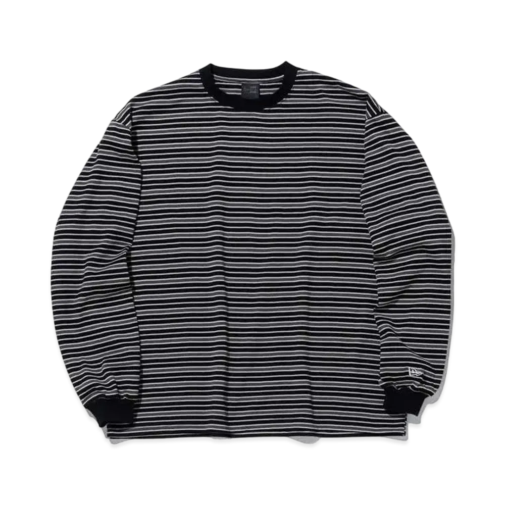 NEW ERA BLACK LABEL FW23 Long Sleeve Oversized Border T-shirt "Black"