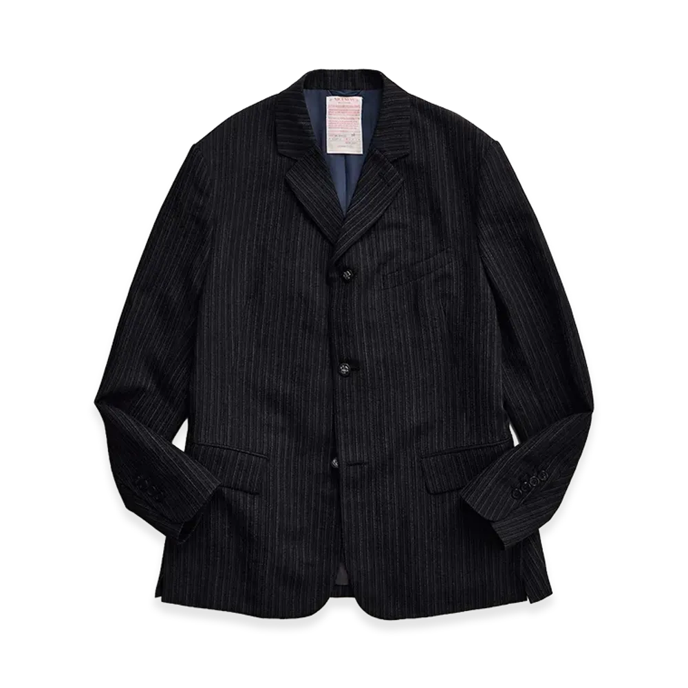NICENESS H.Wobble Wool Hemp V-Fork Jacket "Navy"