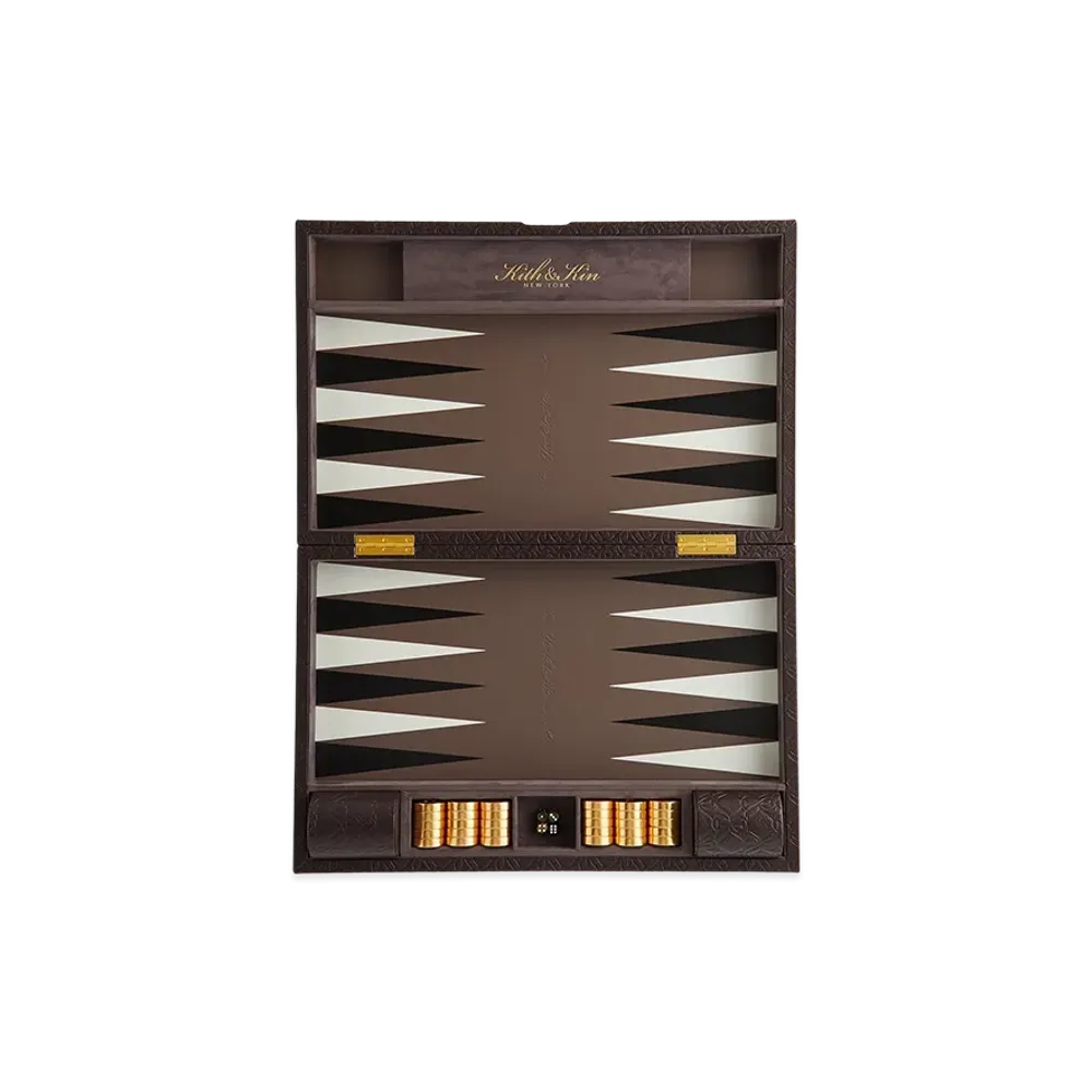 Kith Crest Monogram Backgammon Board "Incognito"