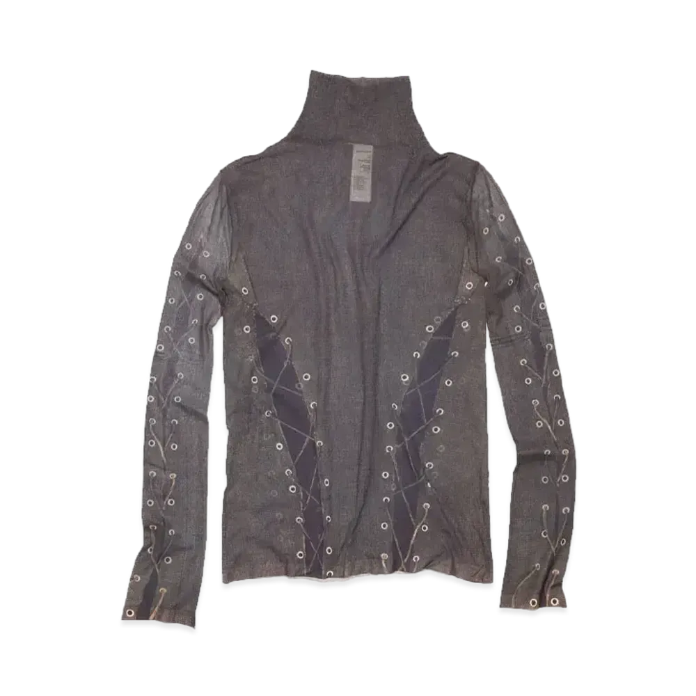 Acne Studios Trompe loeil Tops "Dark Brown/Beige"